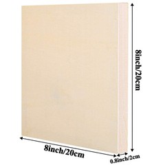 ADXCO 8 Pack Wood Panels 8 x 8 Inch Unfinished Wood Canvas Wooden Panel Board…
