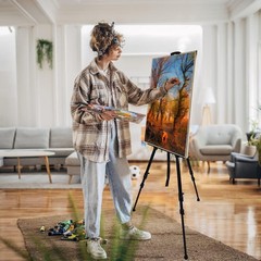 Art Painting Display Artist Easel Stand Ns Jymb Portable Metal Adjustable Easy
