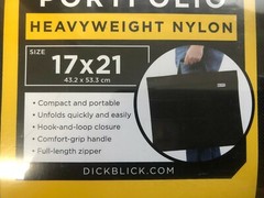  BLICK ESSENTIALS FOLDING PORTFOLIO HEAVYWEIGHT NYLON BAG 17 X 21 