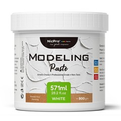 Nicpro Modeling Paste 571 ml / 28.2 oz for Acrylic Painting, High Density Acryli