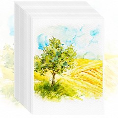64 Sheets Watercolor Paper, 5″x7″ Water Color Paper, 140lb/300gsm