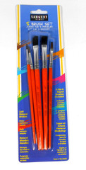 SARGENT ART 5 NATURAL BRISTLES BRUSH SET NEW IN PACK WITH TAGS~sh