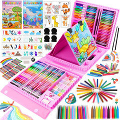 Art Supplies, 230 PCS+ Drawing Art Kit, Kids Art Set with Double Sided Trifold E