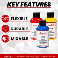 Durable 4 Fl Oz Flat Black Leather Paint – Quick Drying & Water Resistant