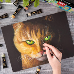 Gouache Paint, Set of 60, 12Ml/0.4 US Fl Oz Gouache Paint Tubes for Professional