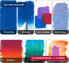 Artecho Oil Pastels Set of 50 Colors (8 x 60 mm), Soft Oil Pastels for Art Paint