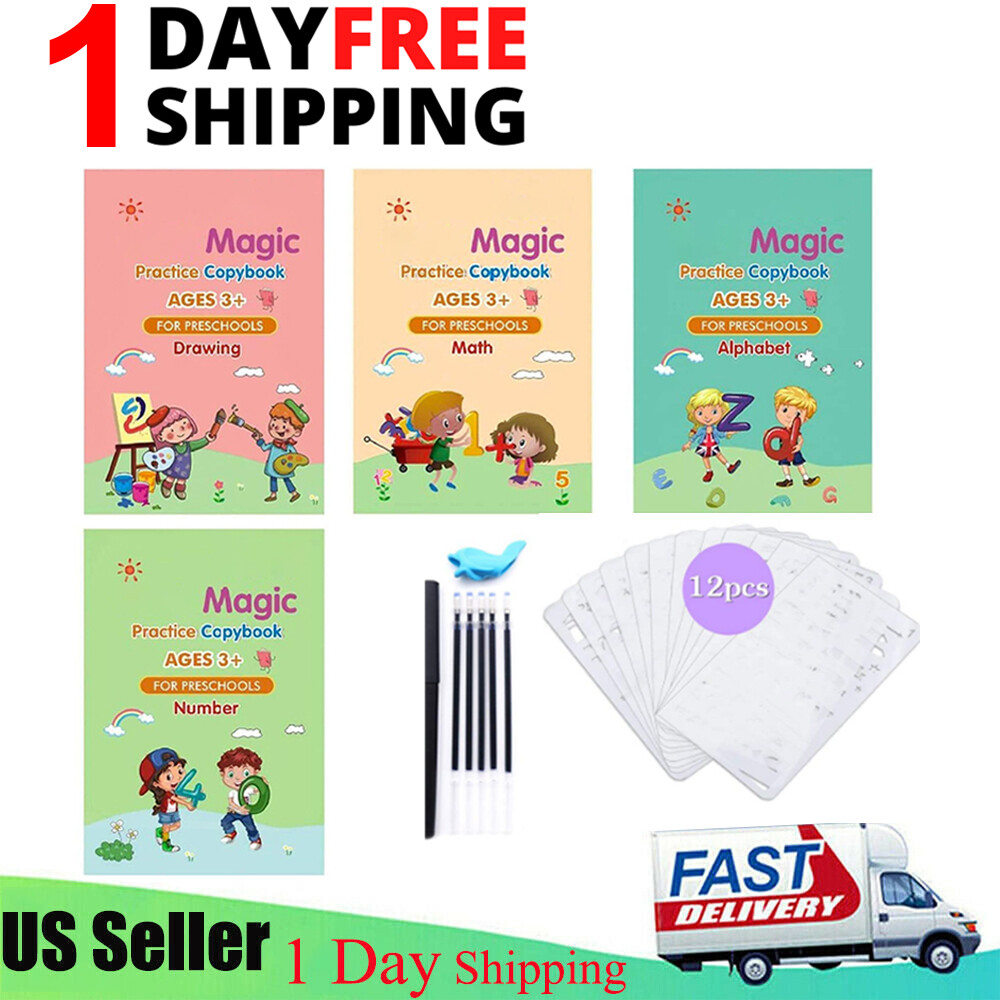 23 Pcs Magic Reusable Handwriting Practice Copybook Set Drawing Stencil for Kids