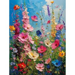 Wildflowers Paint by Numbers Kit for Adults – DIY Canvas Art 16x20in