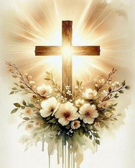 Cross Paint by Numbers Kit for Adults 16×20 Canvas Full Drill Canvas Decor NEW