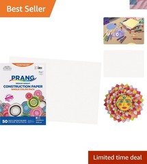 High-Quality White Heavyweight Construction Paper, 50 Sheets for Creative Minds