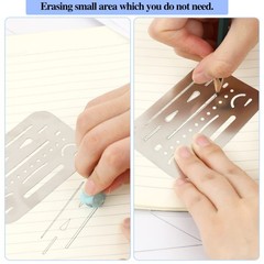 4 Pieces Eraser Shield Template 3.7 x 2.4 inches and 3.6 x 2.2