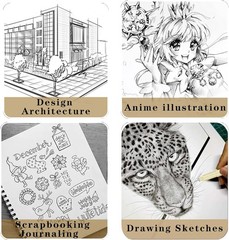 12 Pack of Waterproof Black Fineliner Micro Ink Pens for Drawing and Sketching