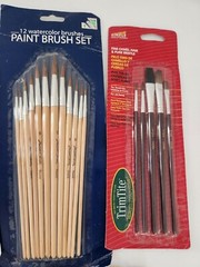 Lot Of 49 Paint Brushes New Mixed LOT Plaid Folk Art See