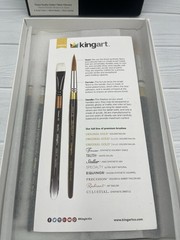 Kingart Original Gold Max Round Brush Set 8pcs Golden Taklon Short Handle 1000C