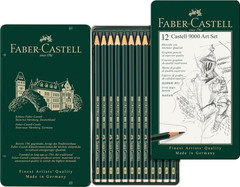 9000 Graphite Sketch Pencil Sets Art 8B – 2H Set of 12
