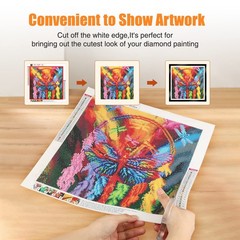 NAIMOER Upgraded 2Pack Diamond Painting Frames for 13.7×13.7in, 35x35cm Black