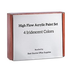 Iridescent Metallic Acrylic Paint Set – 4 Colors: Copper, Gold, Silver, Pearl –