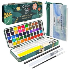 Artecho Watercolor Paint Set 50 Colors, 50 Count (Pack of 1), 50 Colors