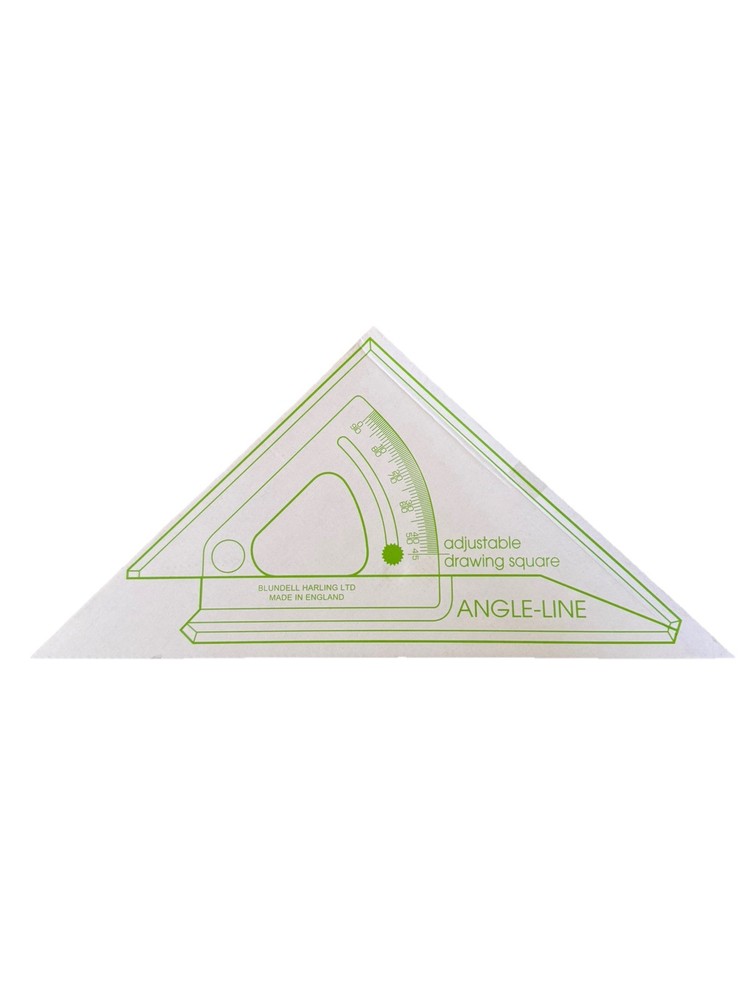 Blundell Harling 350mm Acrylic Angle-Line Adjustable Set Square with Inking Edge
