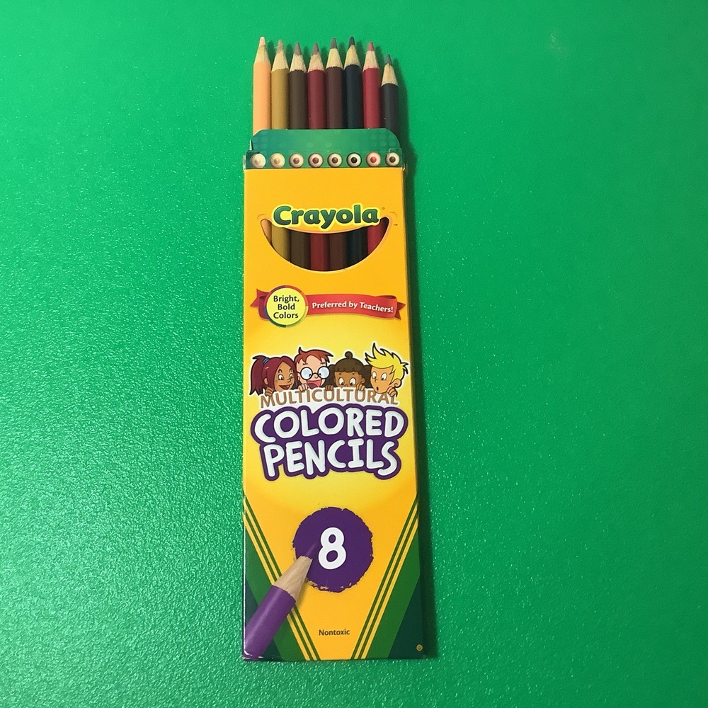Crayola 8 Multicultural Coloured Pencils School and Craft Supplies,Pencil Crayon