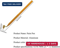 2Pcs Fine Line Fluid Writer Paint Applicator Pen Set, 0.5mm 0.7mm Precision Deta