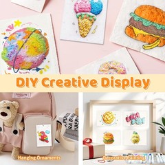 ECCOGREAT 36 Pcs Magic Foam Texture Painting Kit, Deluxe 3D Puffy colourful