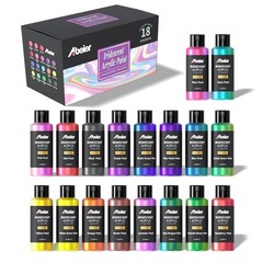 ABEIER Iridescent Acrylic Paint, Set of 18 Chameleon Colors, 2 oz/60ml Bottl…