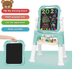 Easel for Kids,Rotatable Double Sided Easel for Kids Adjustable Standing Art Eas