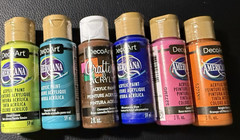 DecoArt Americana Acrylic Paint 2oz- 6 Pack – Variety of Colors – NEW Sealed