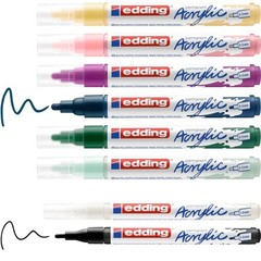 edding Start Easy Set – acrylic paint pens, waterproof; fine and medium nib, inc