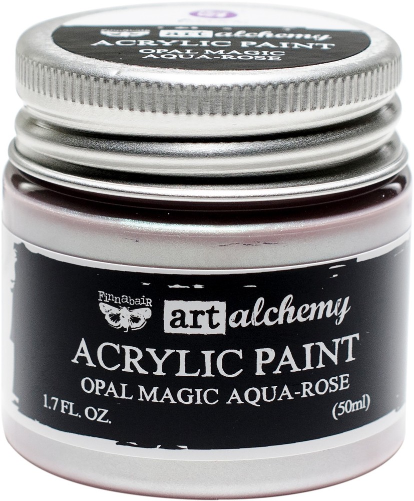 Finnabair Art Alchemy Acrylic Paint 1.7 Fluid Ounces Opal Magic Aqua/Rose