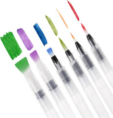 – Watercolor Brush Pens, 6 Pcs, 3 X Point Tips and 3 X Flat Tips Styles, Nylon B
