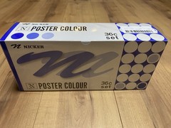 Nicker watercolor paint poster color 36 color set 20ml (No. 6) Free Shipping