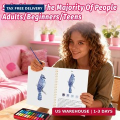 Watercolor Workbook – Coloring Book Beginner Friendly Painting Kit, Watercolor W