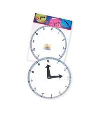 Hygloss Products Learn-to-Tell-Time Paper Clock Kit, 9-Inch