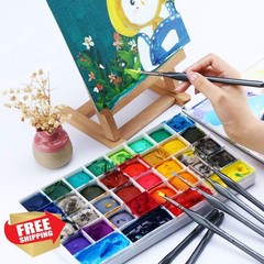 TRANSON Art Paint Brush Set 8 Pcs Black Handle