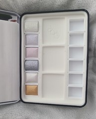 GOLDEN QOR MINI REFLECTIVE ARTIST WATERCOLORS – 6 HALF PANS BNIB 100% AUTHENTIC