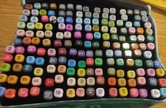 Set 168 Dual Tip Alcohol Based Markers W/Case,Art,Design,Calligraphy, Sketching