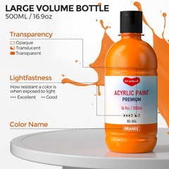 25 Colors Large Acrylic Paint Set (16.9 16.9 Fl Oz (Pack of 25), 25