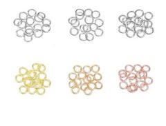 30PCS Sterling Silver 18K Gold Plated Vermeil Jump Ring Finding 4mm FESV22
