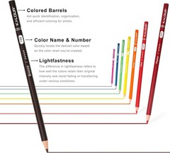KALOUR Colored Pencils 72 Count Soft Core Drawing Shading Set