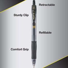 Versatile & Long-Lasting G2 Gel Pens, 10-Pack with Comfort Grip – 1.0 mm