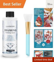 200ML Diamond Painting Sealer with Silicone Brush, Updated 5D Diamond Paintin…