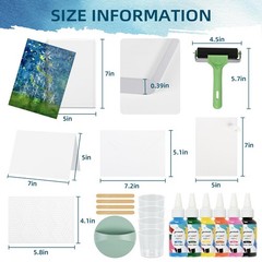 Gel Printing Plate Kits with Paints, Brayer, Baren, Stencils, Washi Stickers,…