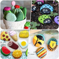 River Rocks for Painting 6 Pcs Extra Large 4.7-6.3 Inch Flat Smooth Painting