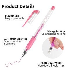 200 Pack Pen Set 100 Colored Pen with 100 Refills,Glitter pens 40% More Ink w…