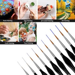 10PC Miniature Paint Brush for Fine Detailing,Small Painting Brushes Set for …