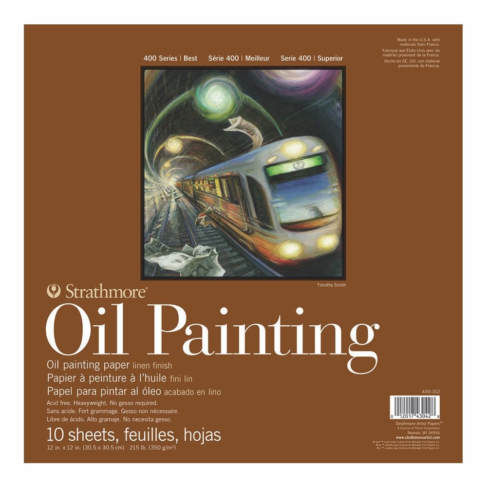 1 PCS 400 Series Blank Oil Painting Paper Pad 62430312 12×12 Inch 10 Sheets