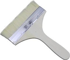 8-Inch Flat Artist Brush – Wool Bristle for Oil & Acrylic Painting – Ergonomic