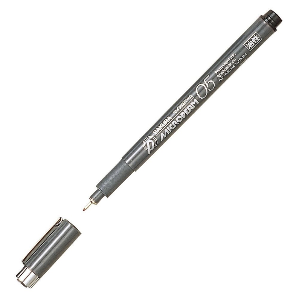 XEOK05-49 Sakura Microperm 05 Permanent Marker, Black, 0.45mm Needle, Pack of 1